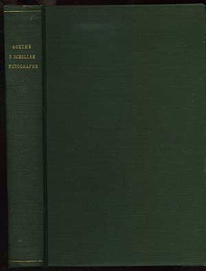 Item #188172 Goethe & Schiller Monographs