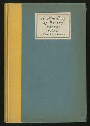 Item #188504 A Miscellany of Poetry 1920-1922. William Kean SEYMOUR.