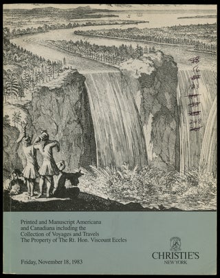 Item #189364 Christie's New York: Printed and Manuscript Americana and Canadiana including the...