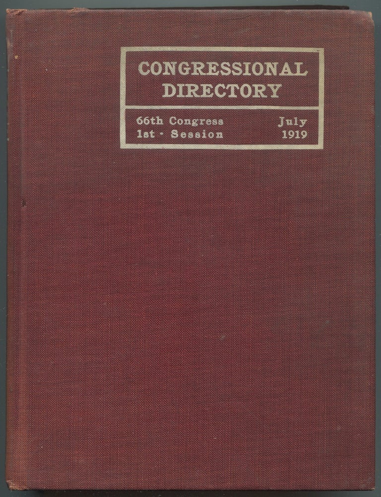 Item #191323 Official Congressional Directory for Use of the U.S. Congress 66th Congress, 1st Session July, 1919