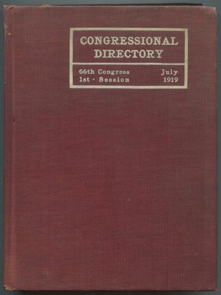 Item #191323 Official Congressional Directory for Use of the U.S. Congress 66th Congress, 1st...