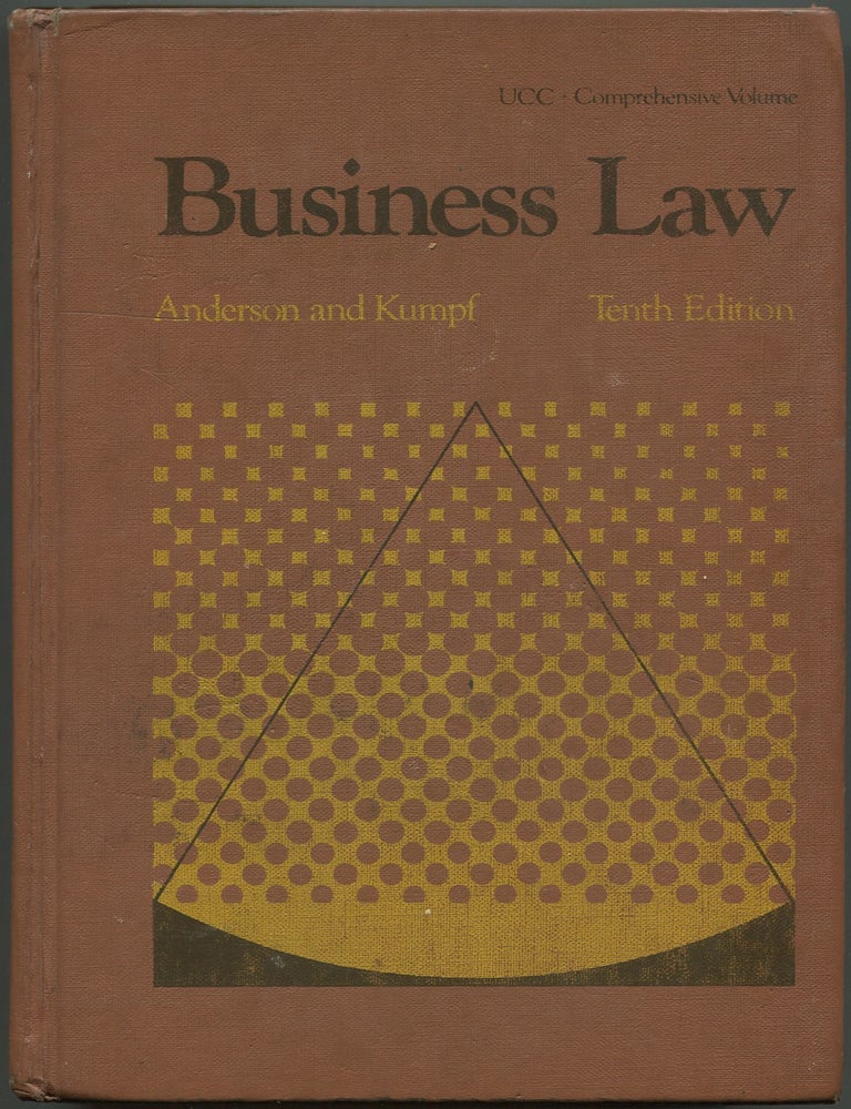 Item #192167 Business Law: Tenth Edition. Ronald A. ANDERSON.