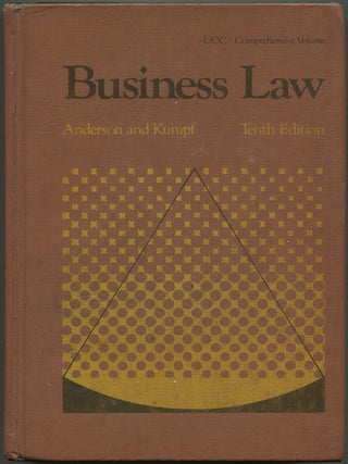 Item #192167 Business Law: Tenth Edition. Ronald A. ANDERSON