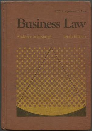 Item #192167 Business Law: Tenth Edition. Ronald A. ANDERSON
