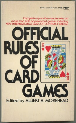 Item #192185 Official Rules of Card Games. Albert H. MOREHEAD