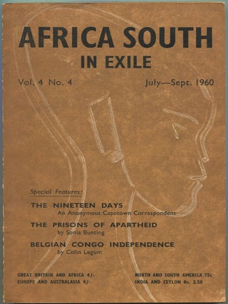 Item #192609 (The Prisons of Apartheid) [in] Africa South In Exile &ndash; Vol. 4, No. 4, July -...