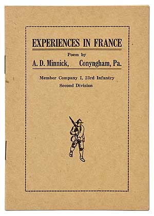 Item #215601 Experiences in France. A. D. MINNICK.