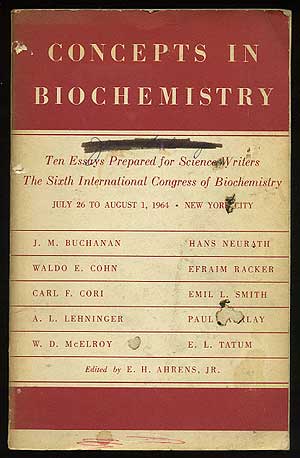 Item #226835 Concepts in Biochemistry. E. H. AHRENS, Jr.