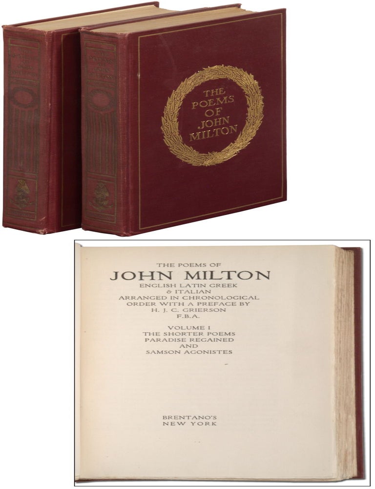 The Poems of John Milton: Two Volumes. John MILTON.