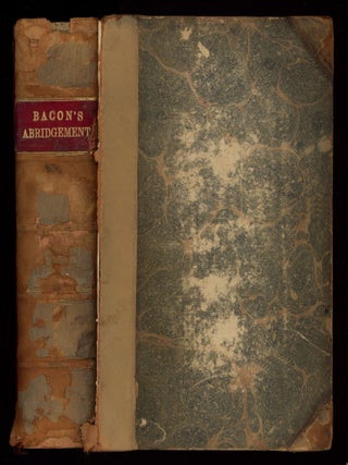 Item #239857 A New Abridgement of the Law: Vol. VI [only]. Matthew BACON