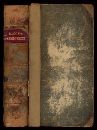 Item #239858 A New Abridgement of the Law: Vol. II [only]. Matthew BACON