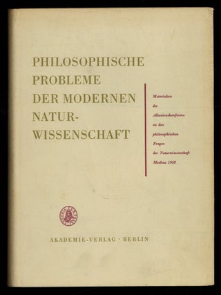 Item #244132 Philosophische Probleme Der Modernen Naturwissenschaft [Philosophical Problems of...