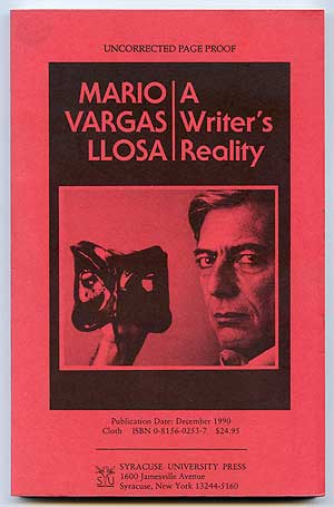 Item #249157 A Writer's Reality. Mario VARGAS LLOSA.