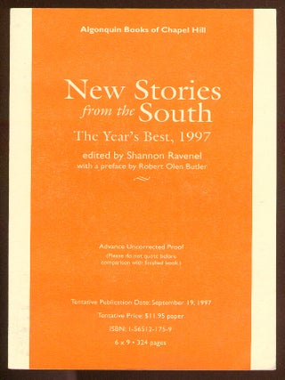 Item #24979 New Stories from the South, The Year's Best, 1997