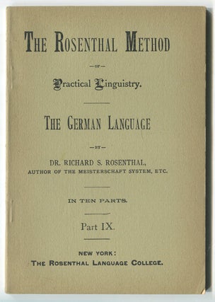 The Rosenthal Method of Practical Linguistics - The German Language