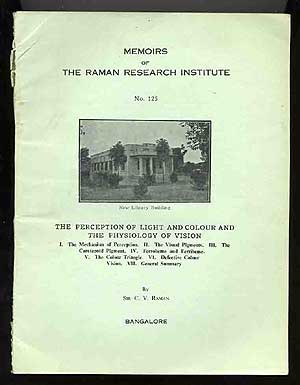 Item #257915 Memoirs of The Raman Research Institute. Sir C. V. RAMAN.