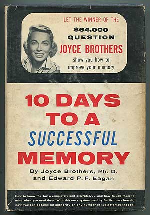 Item #265610 10 Days to A Successful Memory. Joyce D. BROTHERS, Edward P. F. Eagan.