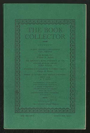 Item #271008 The Book Collector: Incorporating Book Handbook, Volume 4, No. I, Spring 1955. Ian...