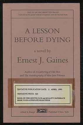 Item #272085 A Lesson Before Dying. Ernest J. GAINES