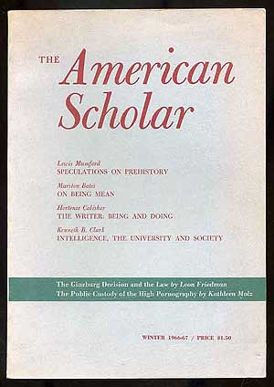 Item #272270 The American Scholar Winter 1966-67. Hiram HAYDN.