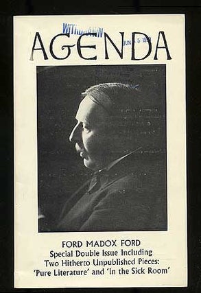 Item #272535 Agenda Ford Madox Ford Special Double Issue Including Two Hitherto Unpublished...