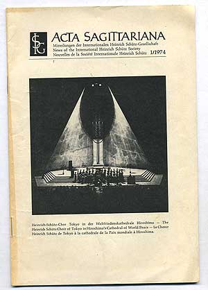Item #273574 Acta Sagittariana: News of the International Heinrich Schutz Society, I/1974