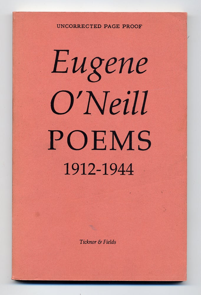 Item #274248 Poems 1912-1944. Eugene O'NEILL.
