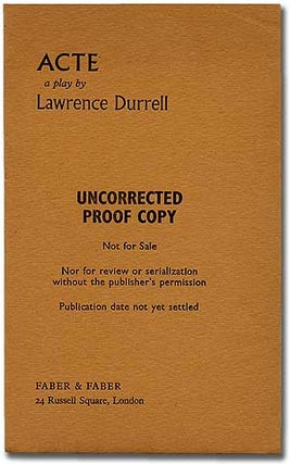 Item #274265 Acte. Lawrence DURRELL