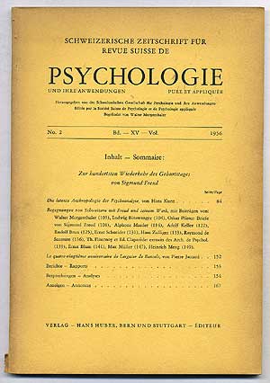 Item #275790 Schweizerische Zeitschrift Fur Revue Suisse De Psychologie und Anwendungen: No. 2,...