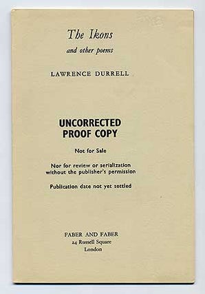 Item #276420 The Ikons and Other Poems. Lawrence DURRELL