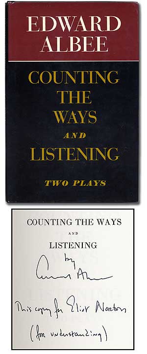 Item #276458 Counting the Ways and Listening: Two Plays. Edward ALBEE.