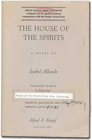 Item #27661 The House of the Spirits. Isabel ALLENDE.