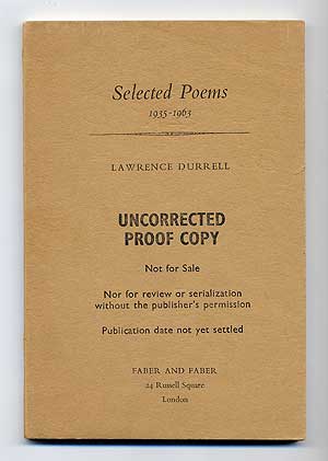 Item #276878 Selected Poems 1935-1963. Lawrence DURRELL.