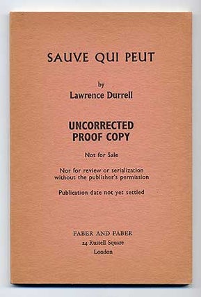 Item #276919 Sauve Qui Peut. Lawrence DURRELL