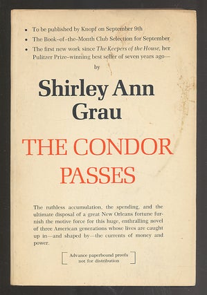 Item #276971 The Condor Passes. Shirley Ann GRAU