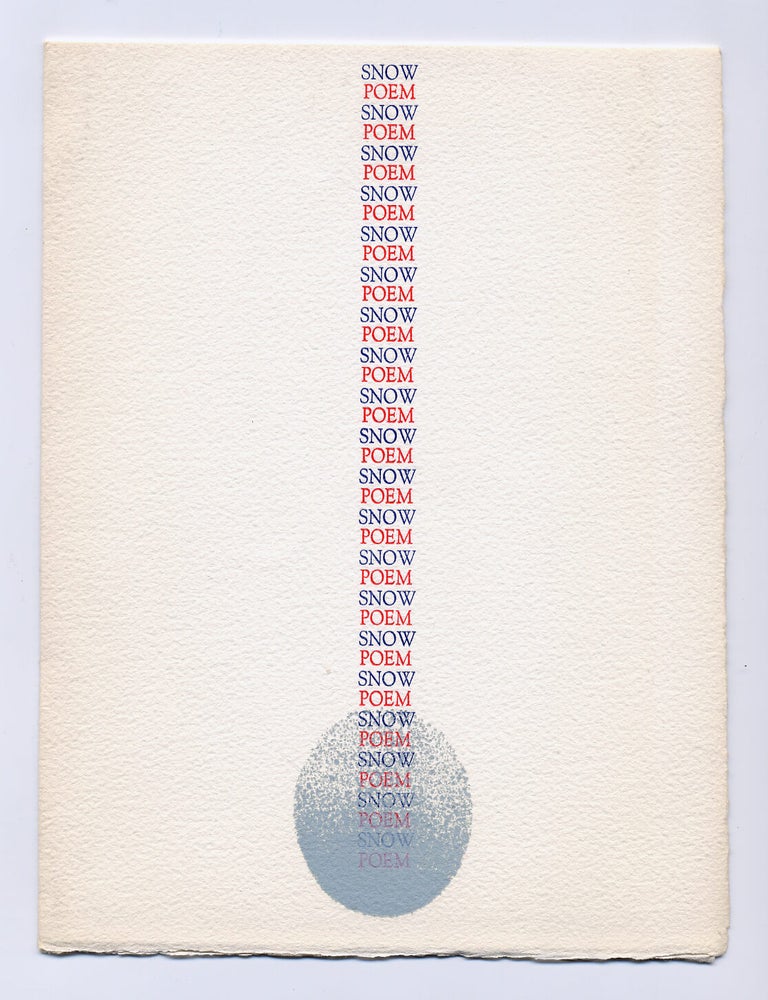 Item #277354 Snow Poem. Edward LUCIE-SMITH.