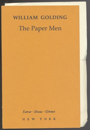 Item #277797 The Paper Men. William GOLDING