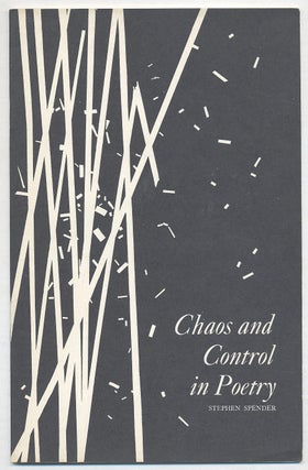 Item #278539 Chaos and Control in Poetry. Stephen SPENDER