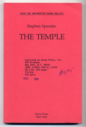 Item #278785 The Temple. Stephen SPENDER