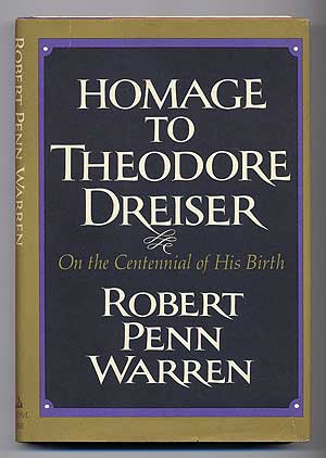 Item #278956 Homage to Theodore Dreiser. Robert Penn WARREN