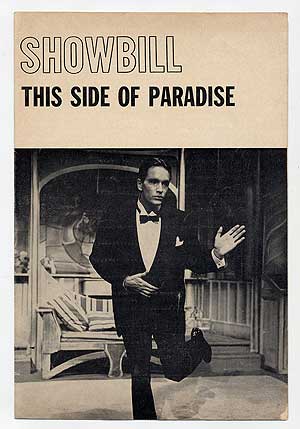 Item #279294 This Side of Paradise [Showbill]. F. Scott FITZGERALD.
