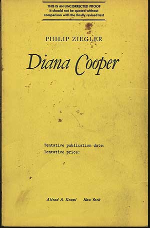 Item #280084 Diana Cooper. Philip ZIEGLER.