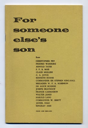 Item #280255 For Someone Else's Son: Extracts and Talks from a Series Broadcast on BBC Woman's...