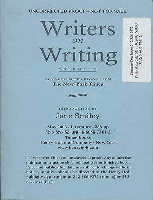 Item #280291 Writers on Writing, Volume Two: More Collected Essays from The New York Times