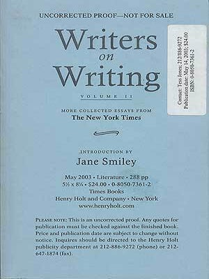 Item #280291 Writers on Writing, Volume Two: More Collected Essays from The New York Times