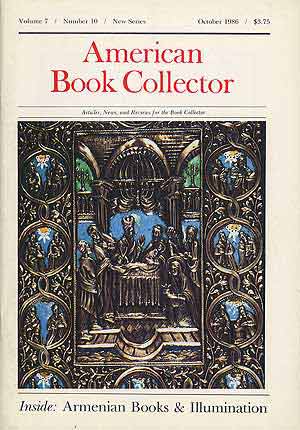 Item #280323 American Book Collector: Volume 7 Number 10. Bernard McTIGUE.