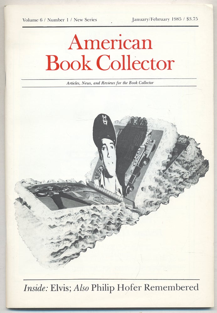 Item #280402 American Book Collector: Volume 6, Number 1, New Series, January/February 1985. Bernard McTIGUE.