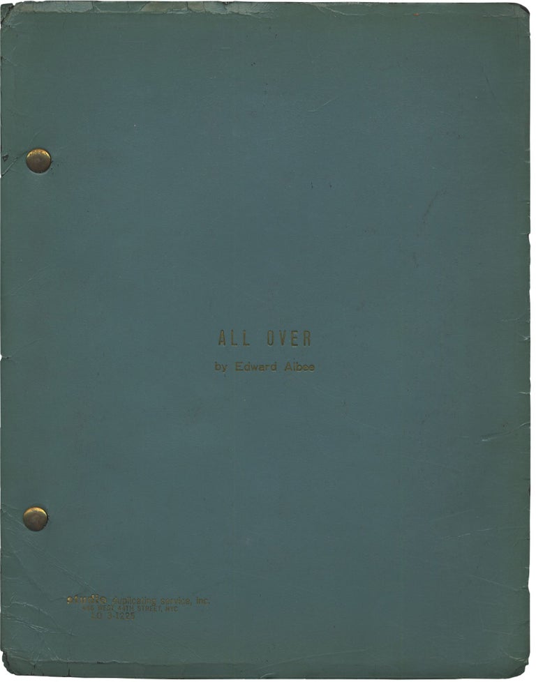 Item #280822 [Playscript]: All Over. Edward ALBEE.
