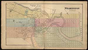 Map]: Wilmington, New Castle County, Delaware. D. G. BEERS.