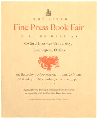 Item #281616 [Broadside]: Fine Press Book Fair
